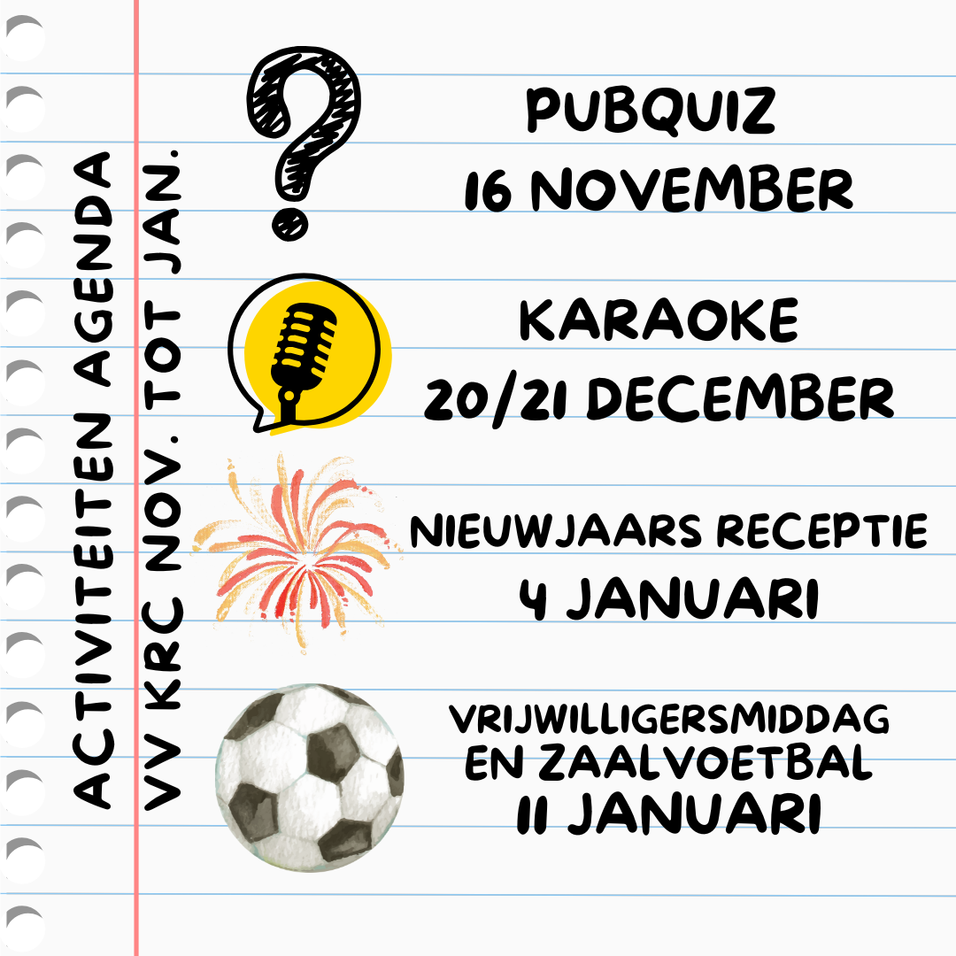 activiteiten agenda vv krc